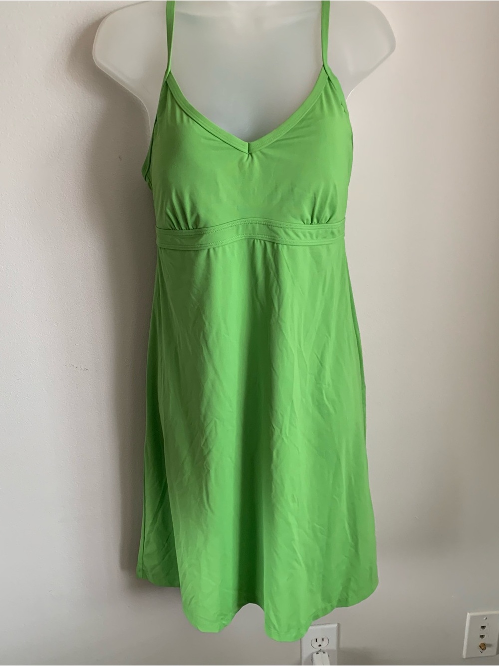 Lime Green Adjustable-Strap Athletic Dress